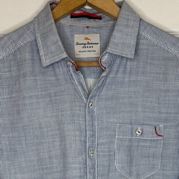 Tommy Bahama Jeans Island Crafted Long Sleeve Button Down Shirt Size Medium - Picture 2 of 8